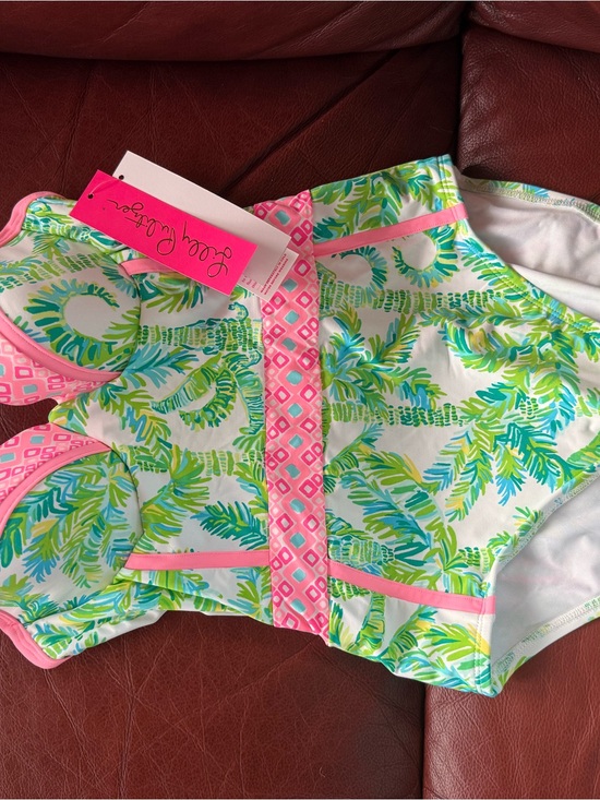Lilly Pulitzer Other - Lilly Pulitzer Tropical Palm Print One-Piece in Pink, Green & Aqua